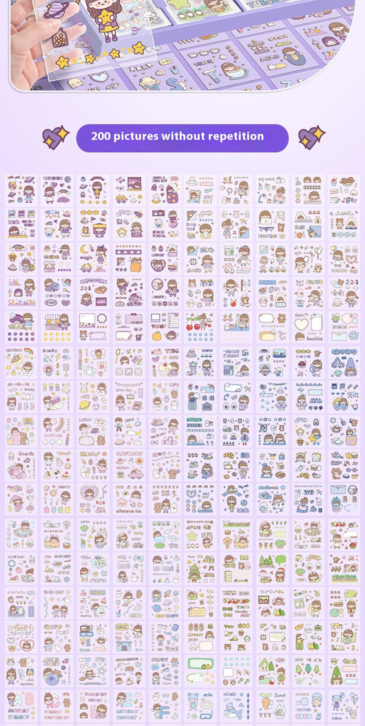 200 Stickers Impermeables para Tienda de Campaña con Diseño Cartoon - Image 16
