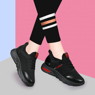 Zapatos Casuales de Viscosa con Punta Redonda y Cordones en Negro - Image 6