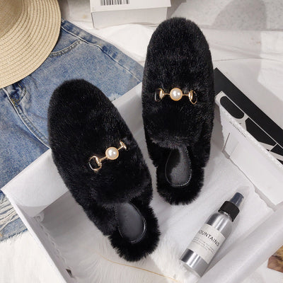 Pantuflas de Peluche Baotou para Mujer - Cómodas y Fáciles de Usar - Image 9