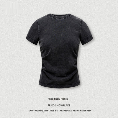 Camiseta Americana de Cintura Fruncida con Efecto Reductor - Image 3