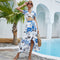 Conjunto Dos Piezas: Blusa Estampada y Falda Coordinada