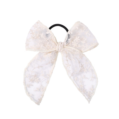 Hebilla Floral para Cabello con Encaje Bordado y Moño Elegante - Image 12