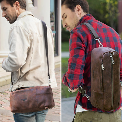 Bolsa Mensajera de Un Hombro Estilo Europeo para Hombre - Image 2
