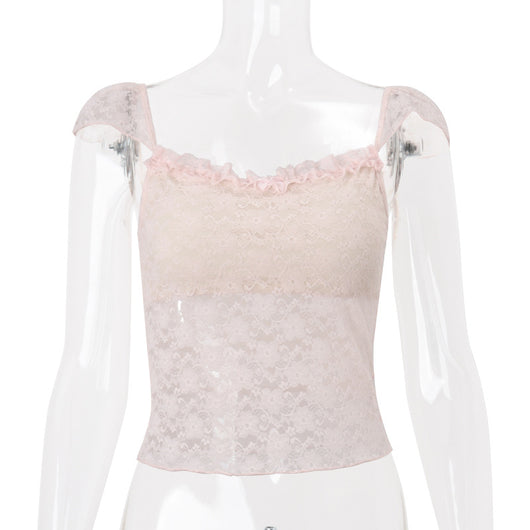 Chaleco Interior Femenino de Encaje Transpirable con Tirantes - Image 12