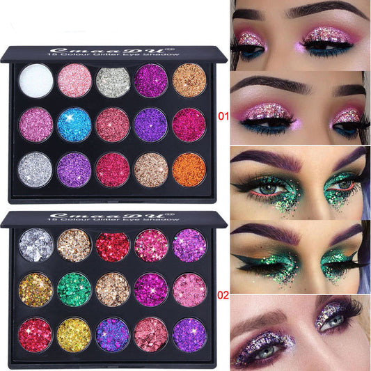 Paleta de Sombras de Ojos Diamond Sequin 15 Colores