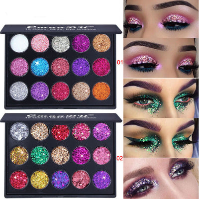 Paleta de Sombras de Ojos Diamond Sequin 15 Colores