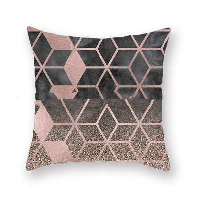 Funda de Almohada Geométrica de Felpa para Sofá Sala de Estar - Image 10