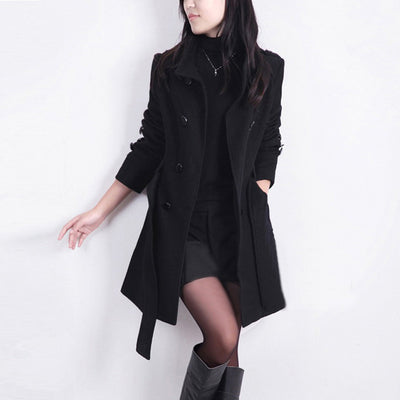 Abrigo Tweed Doble Botonadura Largo - Image 10