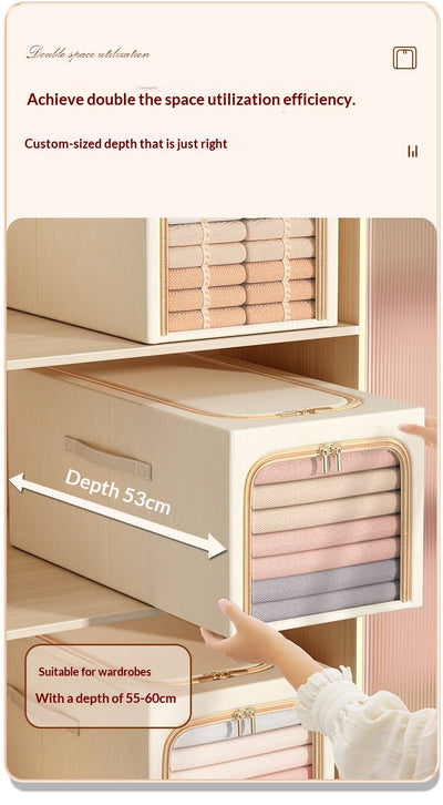 Caja Organizadora de Algodón y Lino con Diseño de Ranuras Estrechas - Image 19