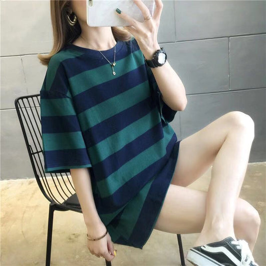 Camiseta Holgada con Rayas para Hombre y Mujer