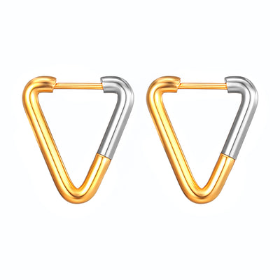 Aretes Dorados Degradados en Acero Titanio - Diseño Exclusivo Hipoalergénico - Image 8
