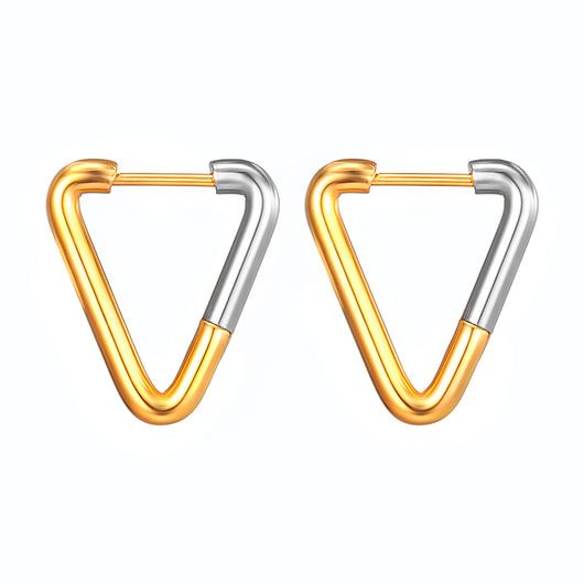 Aretes Dorados Degradados en Acero Titanio - Diseño Exclusivo Hipoalergénico - Image 8