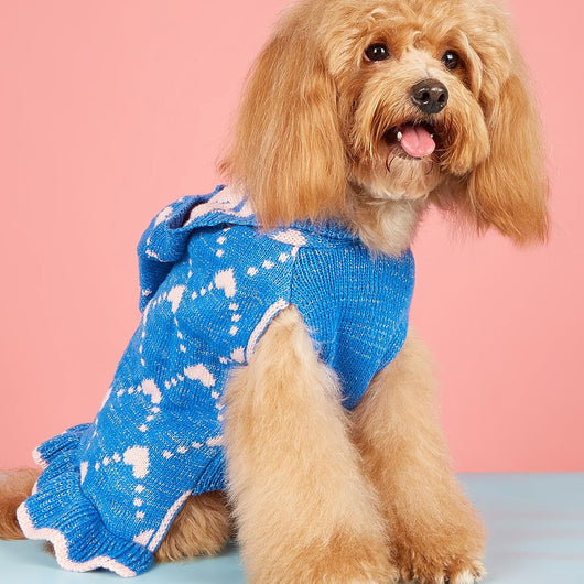 Suéter Hoodie para Perros Pequeños - Abrigo Invierno Tejido con Corazón - Image 5