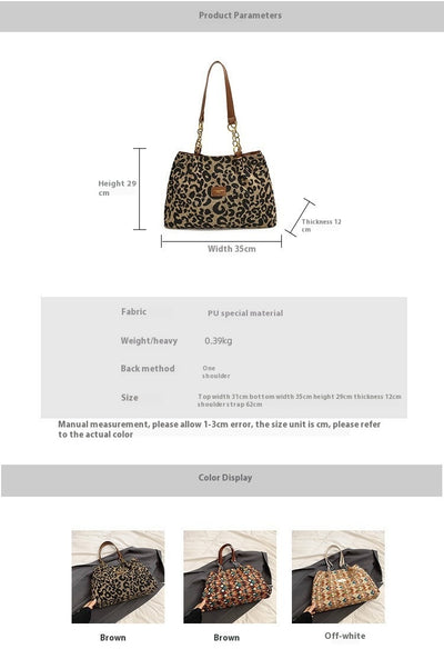 Bolsa de Hombro Estampado Leopardo Multiuso - Gran Capacidad y Estilo - Image 6