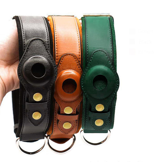 Collar de Cuero Genuino para Mascotas