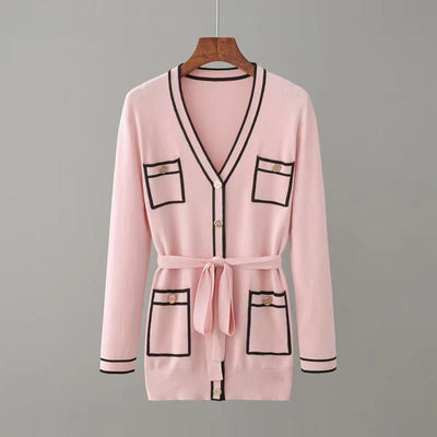 Conjunto de Cardigan y Pantalón Palazzo: Elegancia Fluida con Cintura Ajustable - Image 7