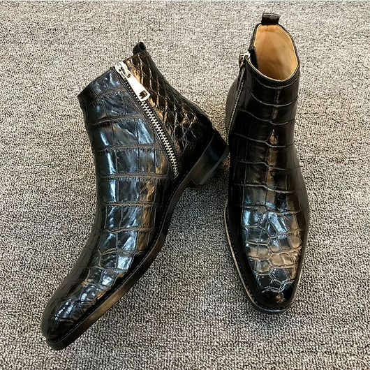 Botas de Cuero PU para Hombre con Cierre Lateral - Estilo Business Casual - Image 7