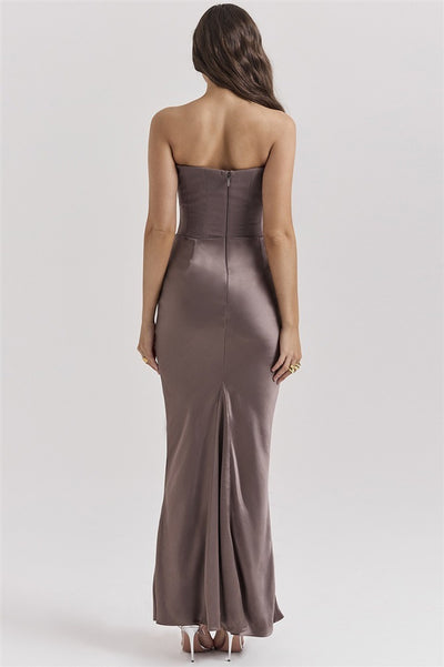 Vestido Largo Tubo Escotado Elegante para Fiestas y Eventos - Image 28