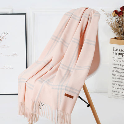 Bufanda Escocesa de Lana para Mujer - Abrigo Cálido Otoño e Invierno - Image 11