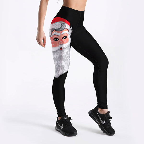 Leggings Atléticos Ajustados para Mujer Diseño de Santa