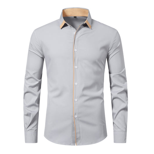 Camisa Casual de Manga Larga con Contraste de Colores - Image 35
