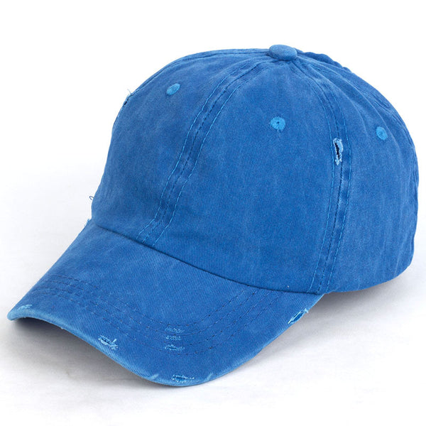 Gorra de Béisbol Lavada para Mujer con Visera Curva - Estilo Simple