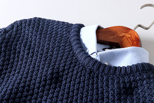 Suéter Cuello Redondo Tejido Retorcido para Hombre - Prenda Base Térmica - Image 15