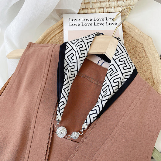 Pañuelo de Seda con Cierre Magnético - Protección y Elegancia para el Cuello - Image 28