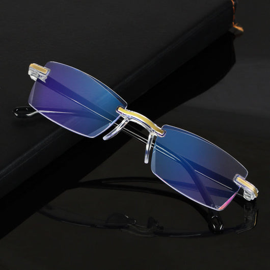 Gafas de Lectura sin Marco con Corte de Diamante