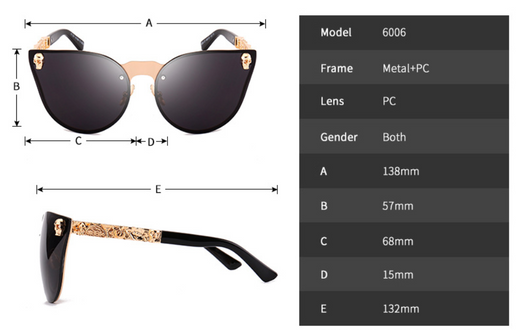 Gafas de Sol Calavera con Marco Metálico - Image 6