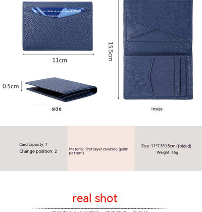 Billetera Minimalista de Cuero Genuino con Protección RFID y Múltiples Compartimentos - Image 7