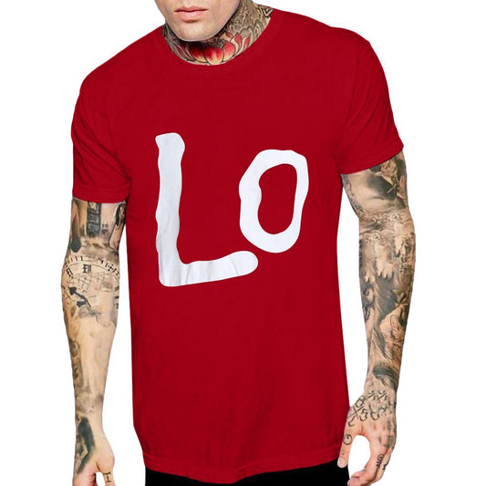 Playera Holgada de Cuello Redondo con Estampado para Parejas