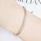 Pulsera Semirrígida de Moissanita en Oro Blanco 18K para Mujer