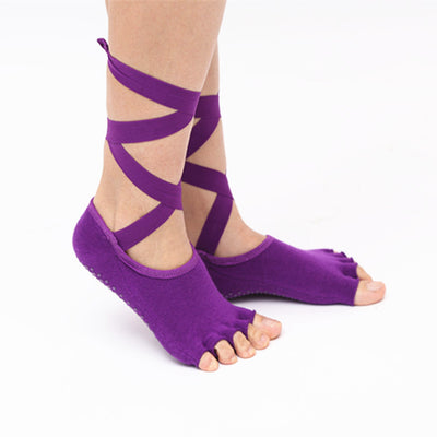 Calcetines de Yoga Antideslizantes con Dedos Separados para Mujer - Image 5
