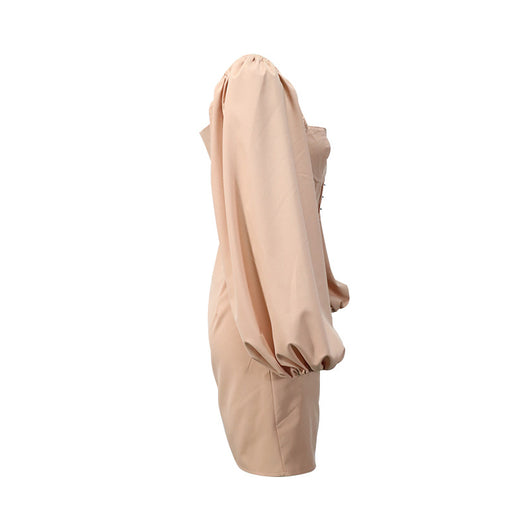 Vestido Elegante de Chifón con Manga Larga y Falda Ajustada - Image 17