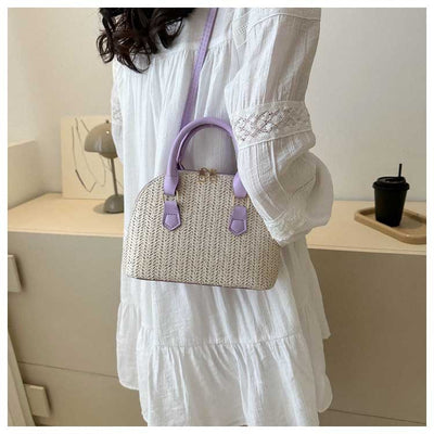 Bolsa Mensajera Tejida Portátil de Estilo Casual - Image 10