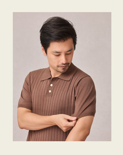 Polo Tejido Elástico Manga Corta para Hombre - Image 20