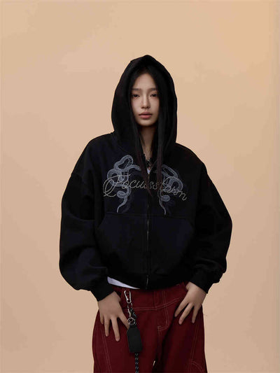 Sudadera Estampada con Capucha Retro para Mujer - Image 3