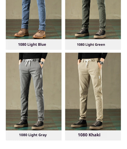 Pantalones Deportivos Rectos Elásticos para Hombre - Image 31