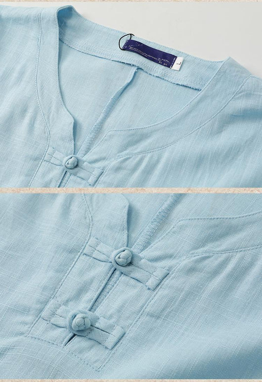 Traje Casual de Algodón y Lino para Hombre - Image 13