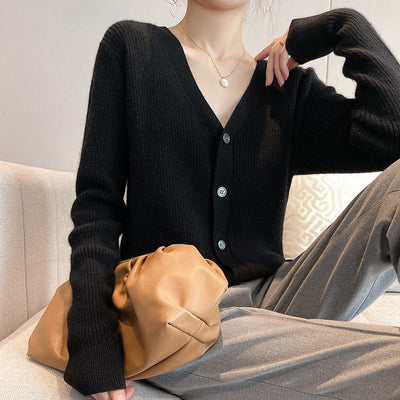 Cardigan Tejido Grueso Cuello V para Mujer - Image 16