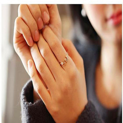 Anillo Ajustable con Hilo de Nota y Detalles de Strass - Image 5