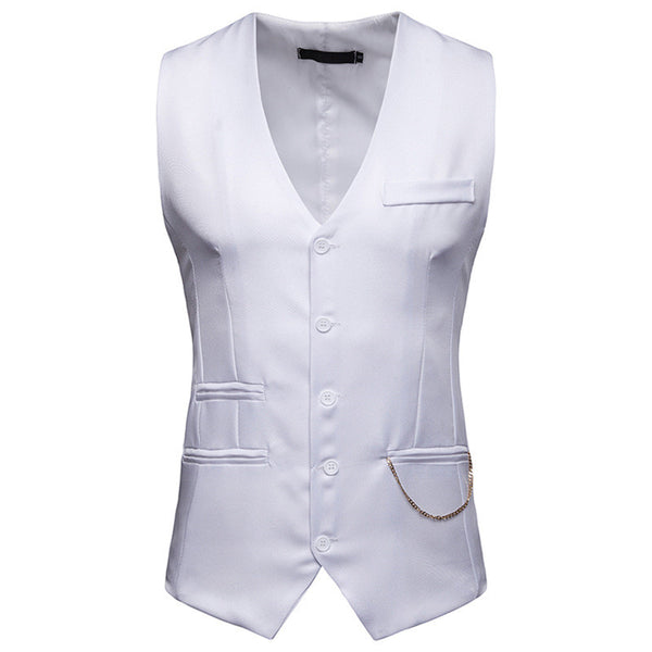 Chaleco y Chaqueta de Traje para Hombre con Accesorios de Lujo - Image 5