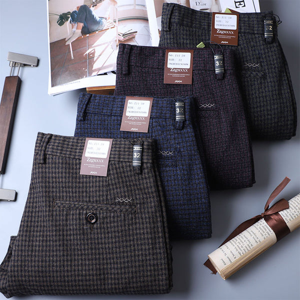Pantalones de Vestir Cuadros Sueltos Rectos - Estilo Moderno y Profesional