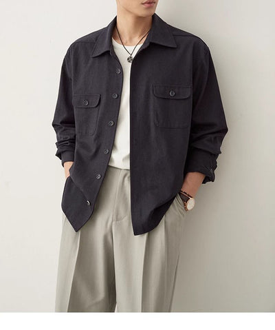 Camisa de Algodón con Solapa Clásica Perfil Simple - Image 29