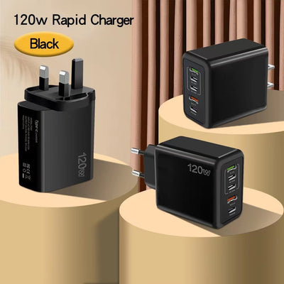 Cargador Rápido Multipuerto 120W - Enchufes Europeos, Americanos y Británicos - Image 18