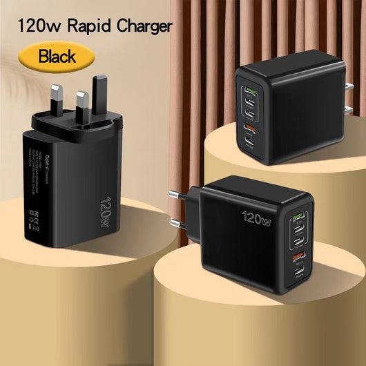 Cargador Rápido Multipuerto 120W - Enchufes Europeos, Americanos y Británicos - Image 18