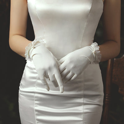 Guantes Cortos de Tul para Novia - Image 6