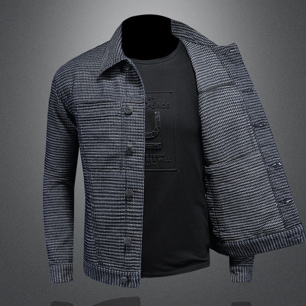 Chaqueta Denim Estilo Motociclista para Hombre - Diseño Europeo Casual