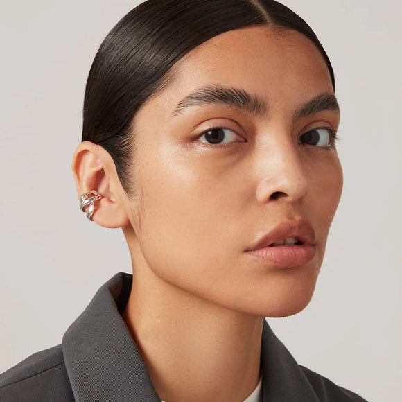 Arete Minimalista Multicapa para Cartílago - Clip Elegante Estilo Francés